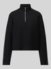 VERO MODA Loose Fit Pullover mit Troyer-Kragen Modell 'SABA' Black
