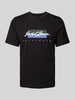 Jack & Jones T-shirt met labelprint, model 'WAYNE' Zwart