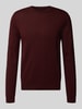 Antony Morato Slim fit pullover van viscosemix met structuurmotief Bordeaux