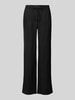 Christian Berg Woman Straight Leg Leinenhose mit Tunnelzug Black