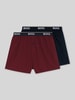 BOSS Regular fit boxershort van puur katoen in een set van 2 stuks Donkerrood