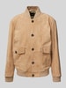 BOSS Leren jack van echt geitenleer, model 'Melot' Beige