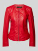 Cabrini Lederjacke mit Paspeltaschen Hellrot