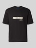 HUGO Blue Regular Fit T-Shirt aus reiner Baumwolle Modell 'Naxter' BLACK
