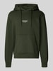 Jack & Jones Hoodie mit Label-Print Modell 'SOHO' Dunkelgruen