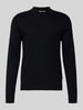 Casual Friday Gebreide pullover met kasjmier en polokraag, model 'FRODE' Zwart