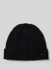 JOOP! Collection Beanie met labeldetail, model 'FRANCIS' Zwart
