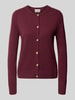 Christian Berg Woman Cardigan mit Rundhalsausschnitt und Knopfverschluss Bordeaux