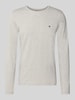 Tommy Hilfiger Slim fit T-shirt van katoenmix Lichtgrijs gemêleerd