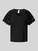 Vero Moda Regular Fit T-Shirt mit Lochspitze Modell 'BLASY' Black