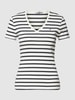 Tommy Hilfiger Slim fit T-shirt met streepmotief Wit