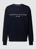 Tommy Hilfiger Sweatshirt mit Label-Stitching Marine