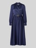 Rinascimento Cocktailkleid in Wickel-Optik mit V-Ausschnitt Blau