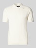 MCNEAL Regular fit poloshirt met korte knoopsluiting Zand