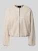 VERO MODA regular fit bomberjack in viltlook model 'CHLOE' Zand gemêleerd