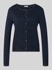 Liu Jo White Slim Fit cardigan van viscosemix model 'MAGLIA APERTA' Donkerblauw