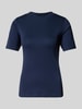 Christian Berg Woman T-Shirt mit geripptem Stehkragen Dunkelblau