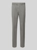 Hiltl Slim fit broek met persplooien, model 'Teaker' Middengrijs