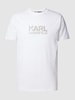 Karl Lagerfeld T-Shirt mit Label-Print Weiss