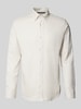 Jack & Jones Premium Slim Fit Freizeithemd Button-Down-Kragen Modell 'BLUNORRIS' Offwhite