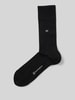 Burlington Socken mit Label-Print Modell 'Dublin' Black