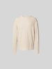 Closed Pullover in Strick-Optik Beige