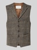 Carl Gross Weste aus Schurwolle mit Brustleistentasche Modell 'Warner' Dunkelgruen