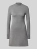 ONLY Strickkleid mit Mock Neck Dunkelgrau Melange