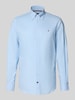 Tommy Hilfiger Regular fit zakelijk overhemd van puur katoen Bleu