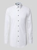 BOSS Koszula biznesowa o kroju slim fit z bardzo długim rękawem model ‘HANK’ Biały