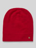 Fraas Kasjmier muts met labelapplicatie Rood