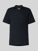 Blend Slim fit poloshirt met structuurmotief Zwart