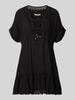 Banana Moon Minikleid aus Viskose mit Schnürung Modell 'AVELLE SEATIME' Black