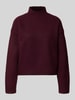 Neo Noir Turtleneck-Pullover mit Woll-Anteil und Rundhalsausschnitt Bordeaux