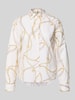 GANT Regular Fit Bluse im Allover-Look Ecru
