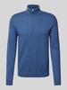 SELECTED HOMME Strickpullover mit gerippten Abschlüssen Modell 'BERG' Hellblau Melange