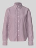 Gant Overhemdblouse met logostitching en afgeronde zoom Bordeaux