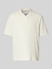 Only & Sons Regular fit poloshirt met seersuckerstructuur, model 'MALES' Offwhite