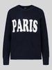 ONLY Relaxed Fit Pullover mit Paris-Schriftzug Marine
