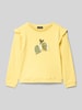 Blue Seven Sweatshirt mit gerippten Abschlüssen Hellgelb