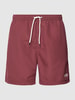 REVIEW Zwembroek met labeldetail Bordeauxrood