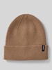 MCNEAL Czapka z dzianiny z mieszanki wiskozy z efektem prążkowania Piaskowy melanż
