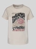Garcia Regular Fit T-Shirt aus reiner Baumwolle Ecru