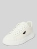 Antony Morato Ledersneaker mit Label-Applikation Weiss