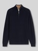 Tom Tailor Regular Fit Pullover mit Troyerkragen Marine