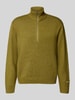 Jack & Jones Gebreide pullover met ribboorden, model 'NORREBRO'' Olijfgroen