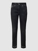 MAC Slim Fit Jeans mit Ziersteinbesatz Mittelgrau