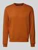 Blend Sweatshirt mit gerippten Abschlüssen Modell 'Downton' Cognac