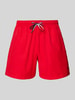 MCNEAL Relaxed Fit Badeshorts mit Logo-Stitching Rot