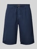 CARS JEANS Regular fit korte broek met strikceintuur, model 'HORAN' Marineblauw